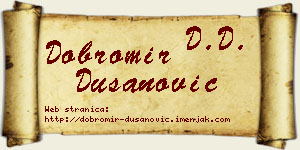 Dobromir Dušanović vizit kartica